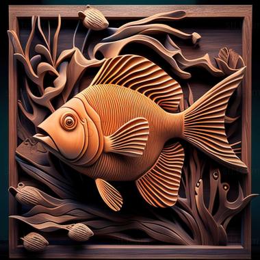 3D model Amphiprion bicinctus fish (STL)